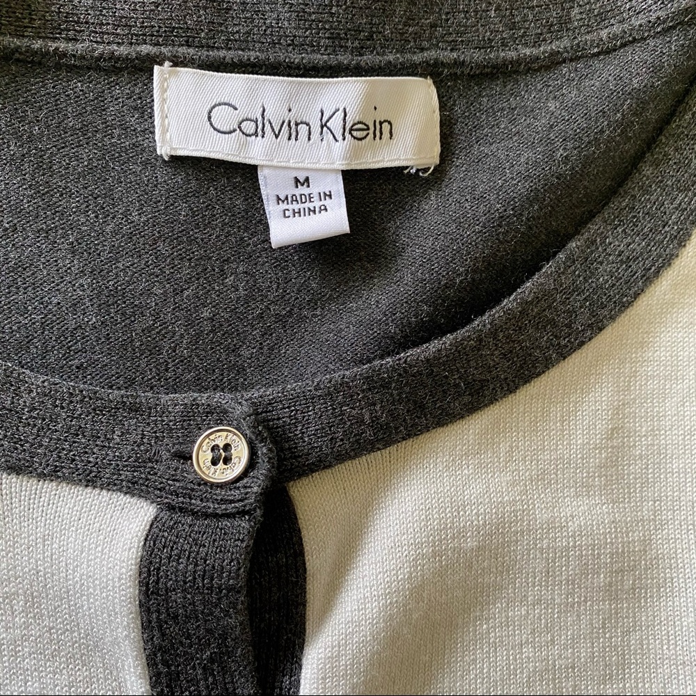 Calvin Klein Color Block Button Up Cardigan - image 4